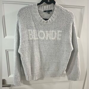 Brunette the Label Blonde Grey Knit Sweater